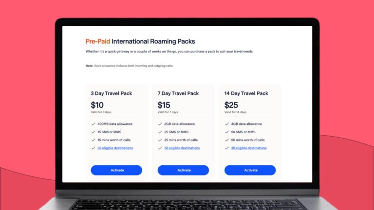 Telstra prepaid roaming packs for the Philippines