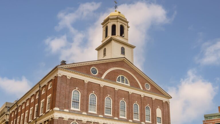 Faneuil Hall marketplace on the Freedom Trail in Boston, Massachusetts