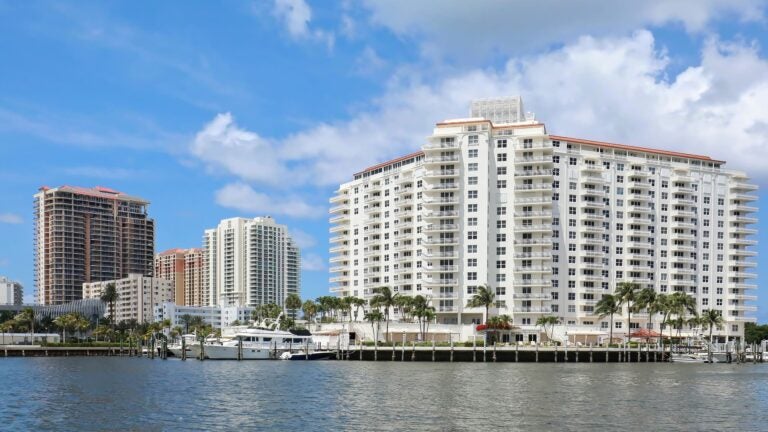 Hotels and condos along Fort Lauderdale Beach, a popular base for Miami Grand Prix visitors