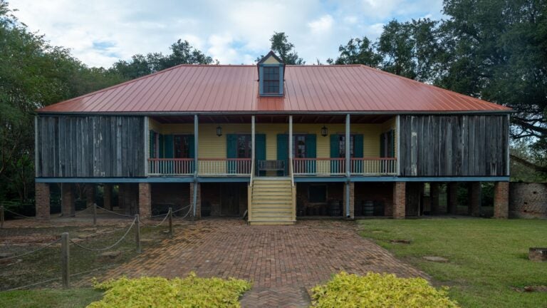 Scenic view of the historic Laura Plantation on River Road in Vacherie, Louisiana