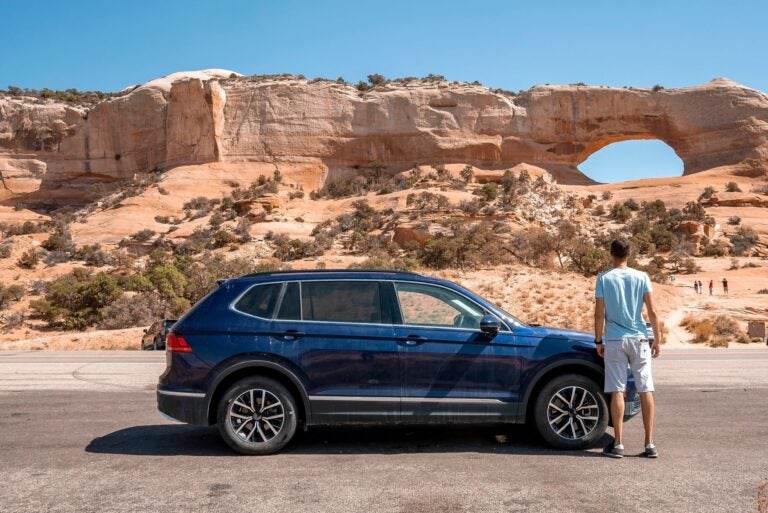 man at the Canyon In Arizona - best car rental USA