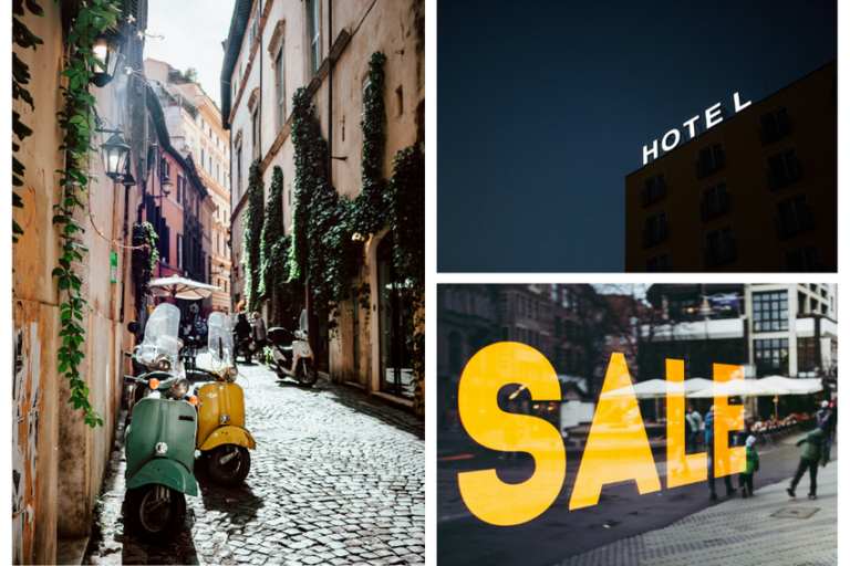 Images of working in Rome.