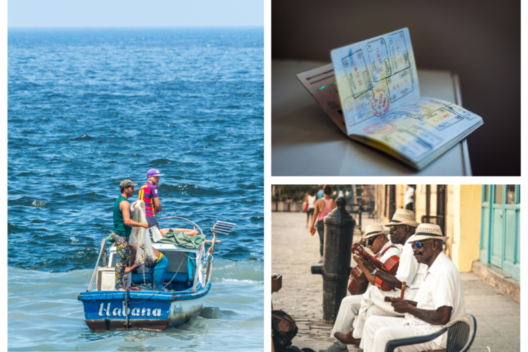 Images showing the requirements and sectors with the most job opportunities in Cuba.