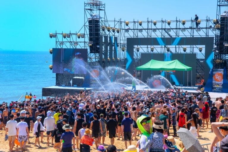 Boryeong Mud Festival at Daecheon Beach.
