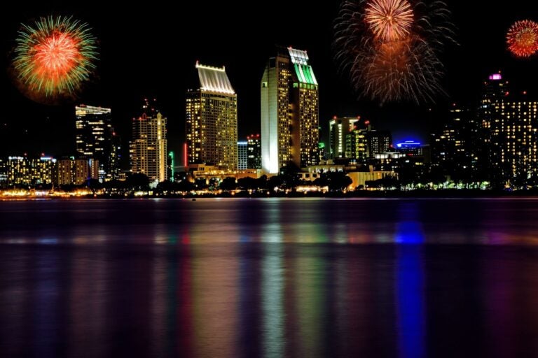 San Diego firework view.