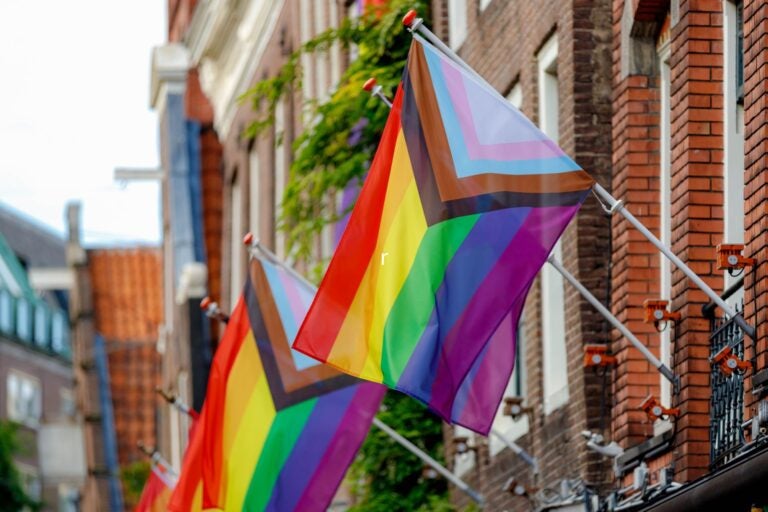 Celebration of pride month in Amsterdam.