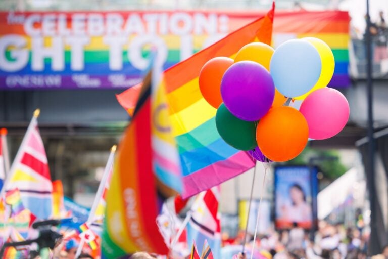 Pride Festival Parade of LGBTQIAN people Celebration of Love.