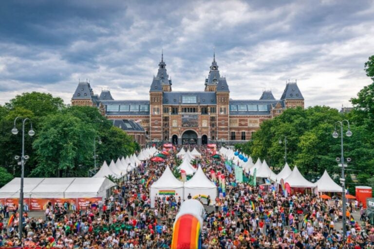 Pride parade in Amsterdam. 