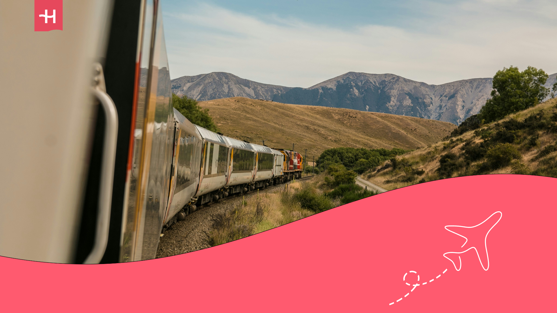 Alt text: Modern train system in Europe running through towns and mountain streets.