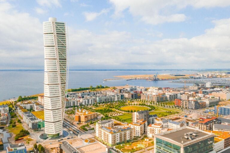 Aerial view of Malmo.