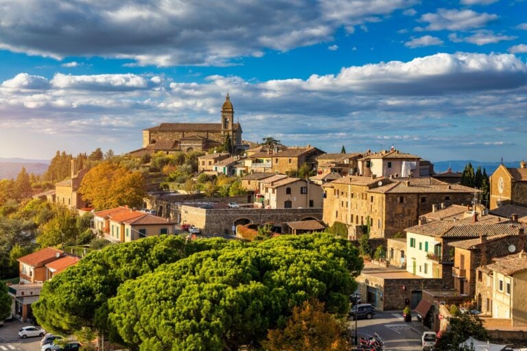 View of Montalcino town.