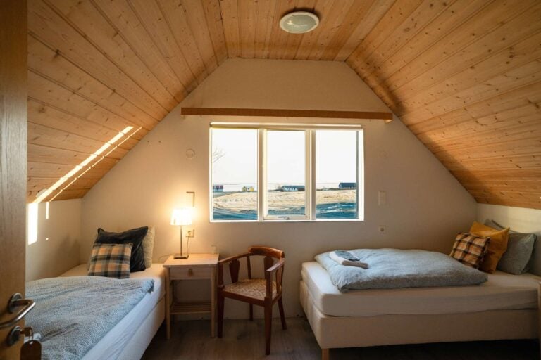basic hotel in iceland during a sunny day