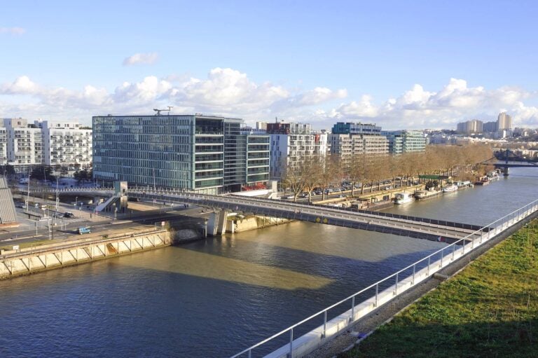 Seine River view in Boulogne-Billancourt, a nearby area for festival stays.