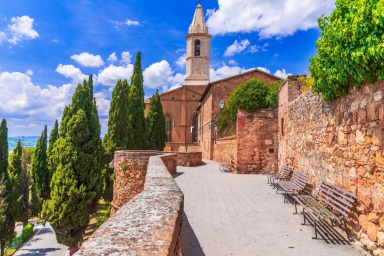 Beautiful cathedral in charming small medieval town.