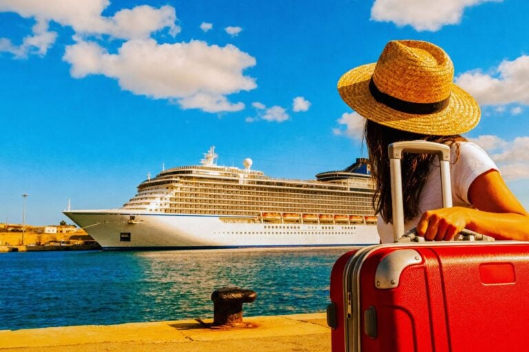 A woman and a cruise. 