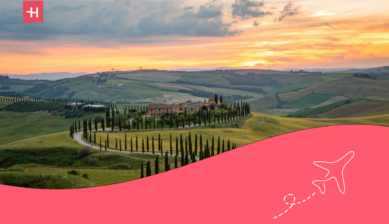Winding roads in Italy