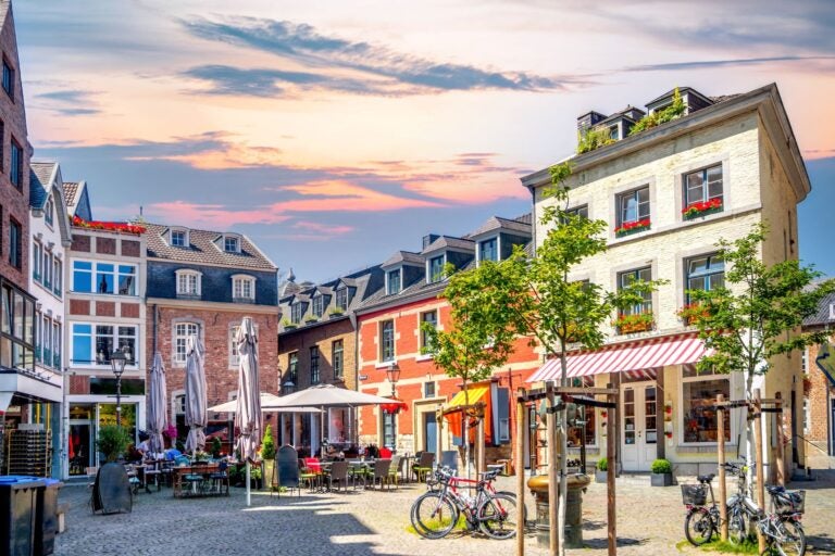 Old city of Aachen, Germany.