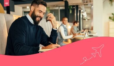 A man closing a deal in a coworking space in Perth.
