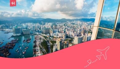 aerial view of Hong Kong's skyline - cost of living in Hong Kong
