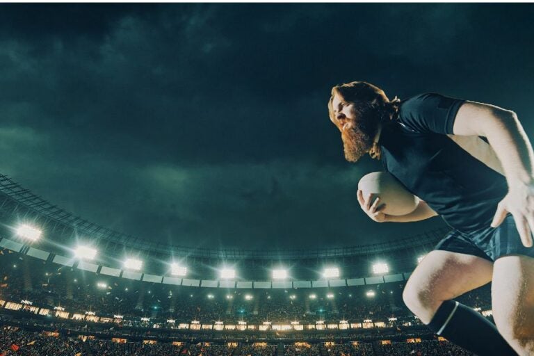 A rugby player 