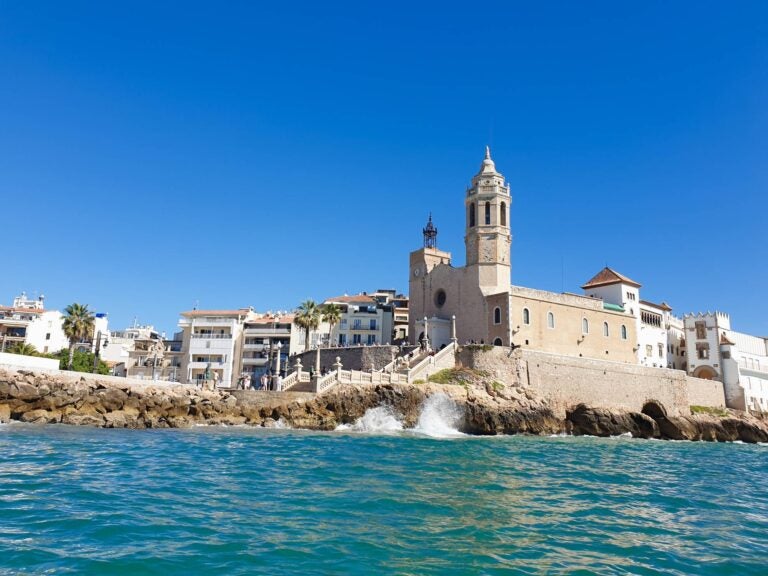 sitges church close to the sea