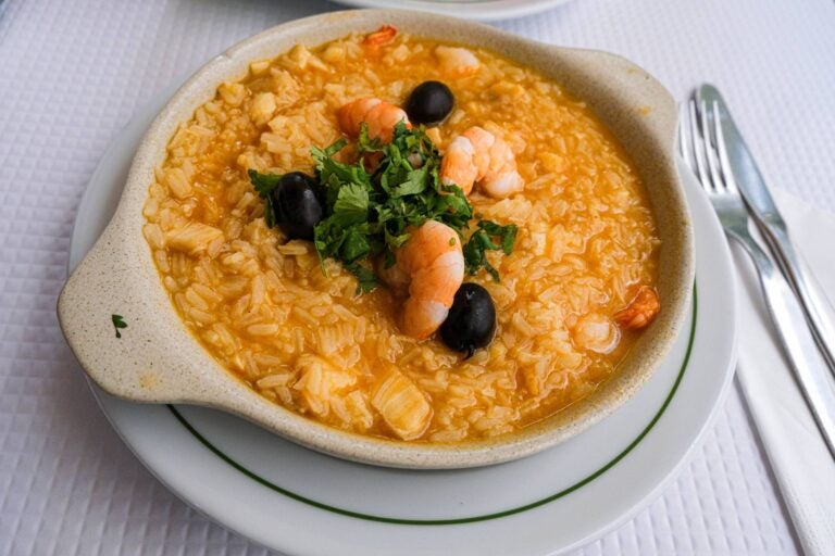 traditional portuguese arroz de marisco