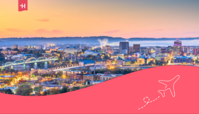 Chattanooga skyline at dusk, Tennessee