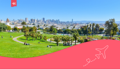 Dolores Park during the summer, California USA