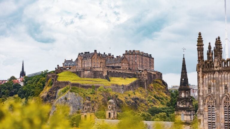 Edinburgh Castle on a cloudy day