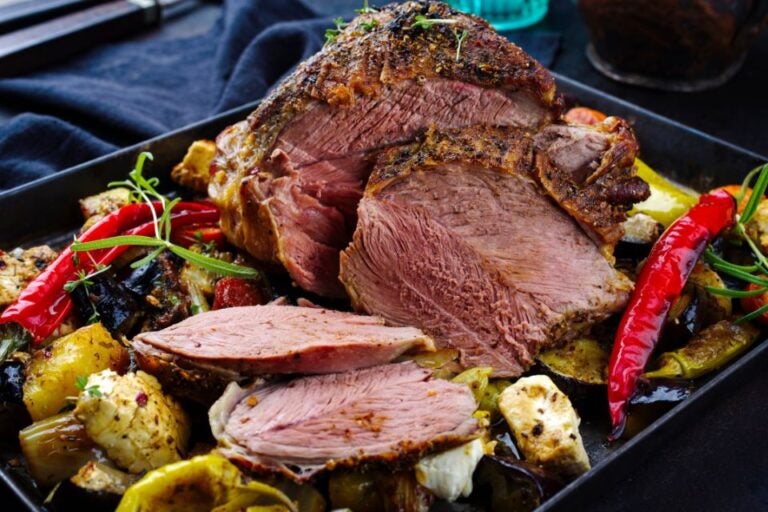 Greek roasted leg of lamb