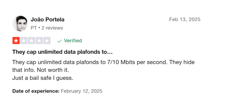 Zrzut ekranu ze strony Tripadvisor na temat Yesim opinie