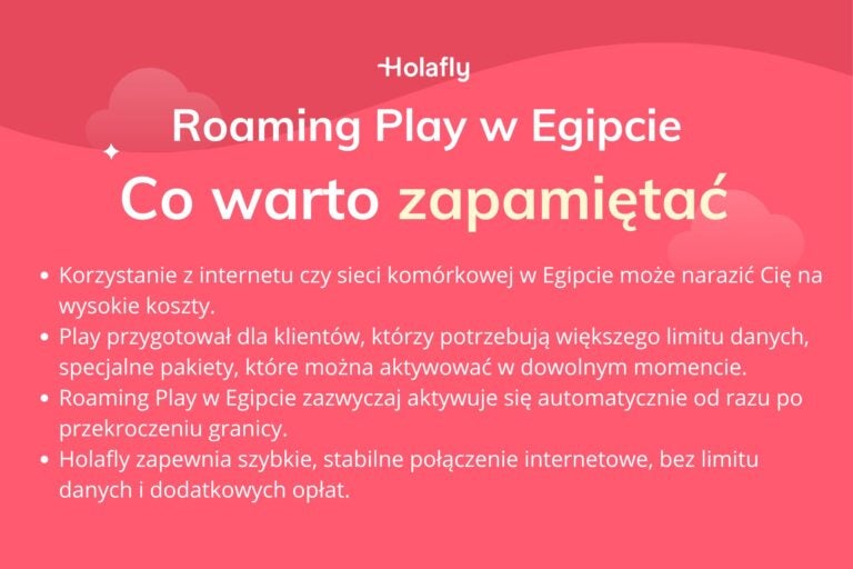 Infografika z podsumowaniem artykułu na temat Play Egipt cennik.