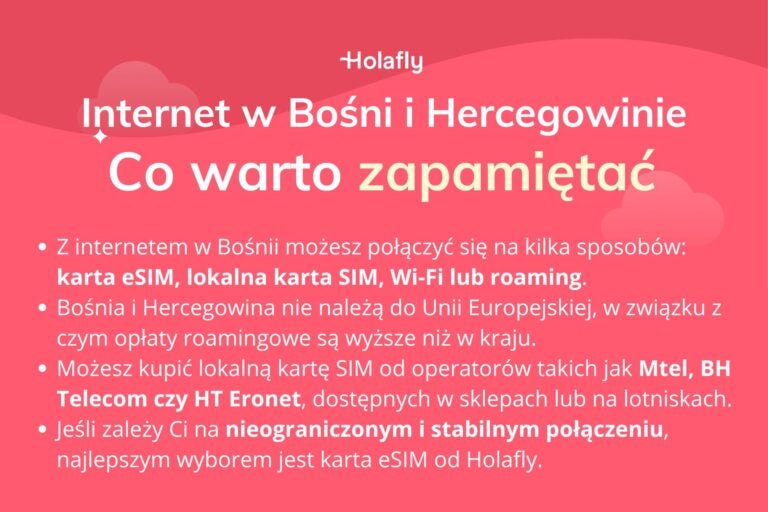 Infografika z podsumowaniem artykułu na temat: Bośnia i Hercegowina internet