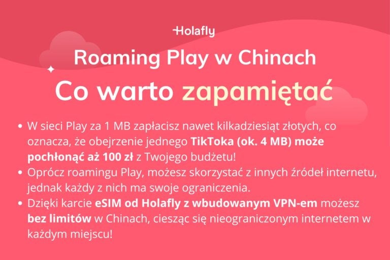 Infografika z podsumowaniem artykułu na temat: play roaming chiny