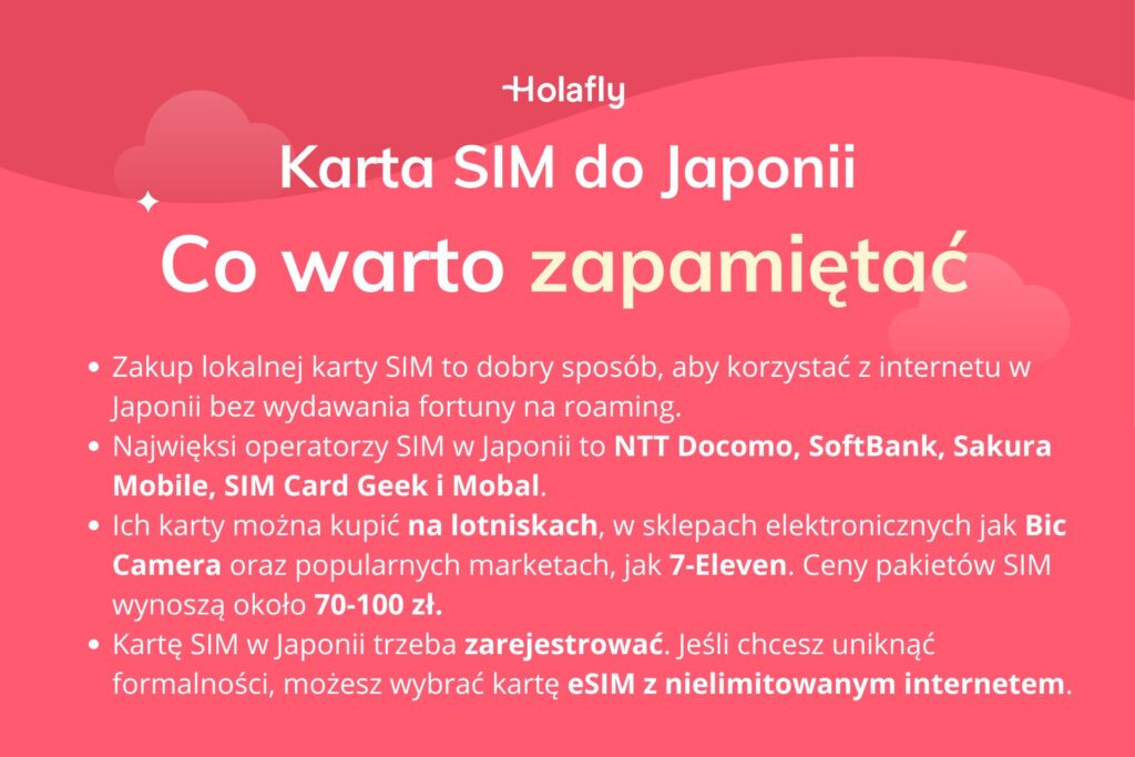 Infografika z podsumowaniem artykułu na temat Karta SIM Japonia.
