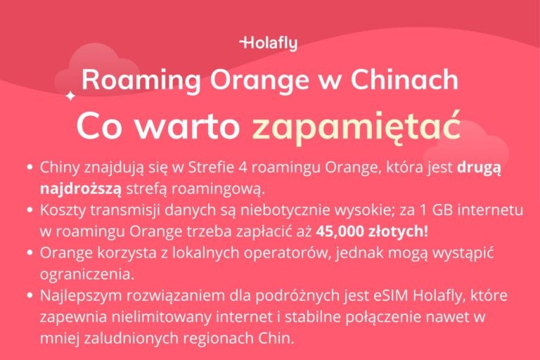 Infografika z podsumowaniem artykułu na temat: Orange Roaming Chiny