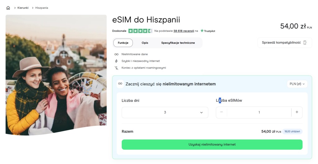 Karta SIM Hiszpania - jak kupić eSIM