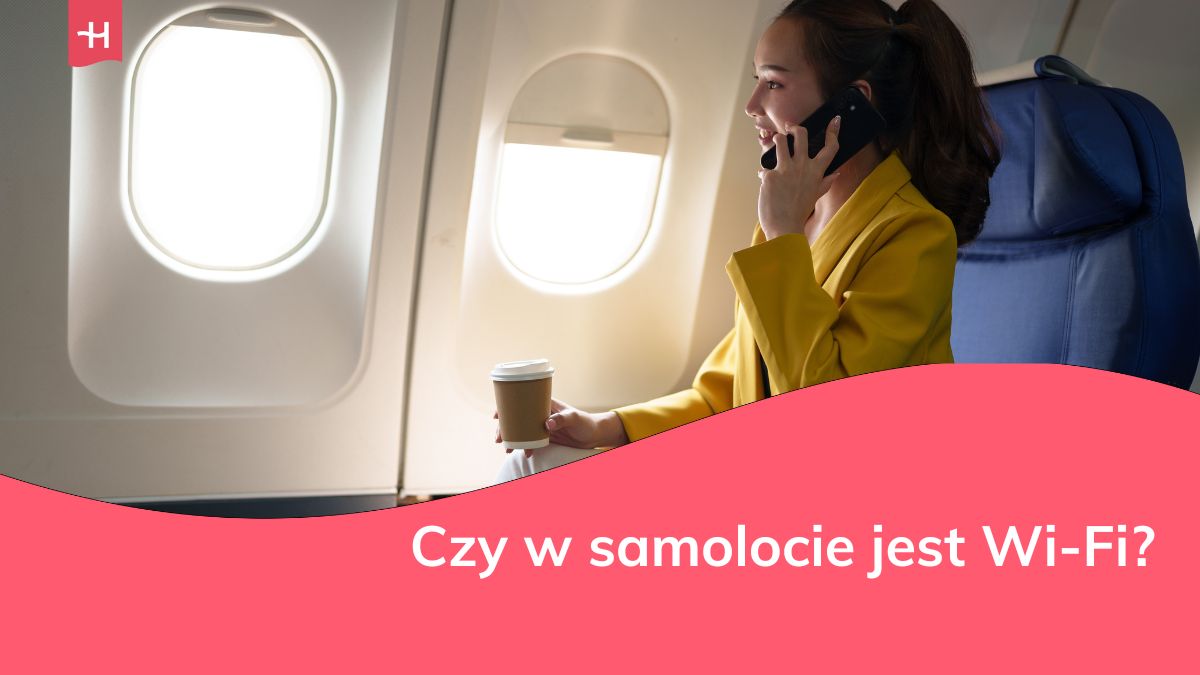 Kobieta rozmawiająca przez telefon w samolocie