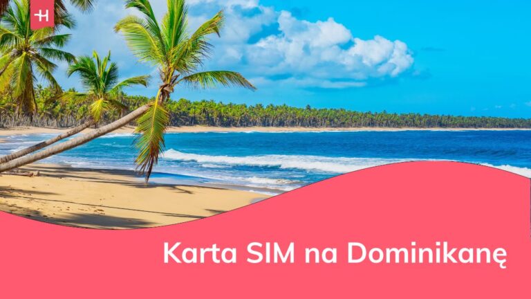 Rajska plaża z palmami na Dominikanie