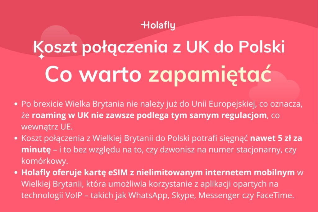 Połączenia z Wielkiej Brytanii