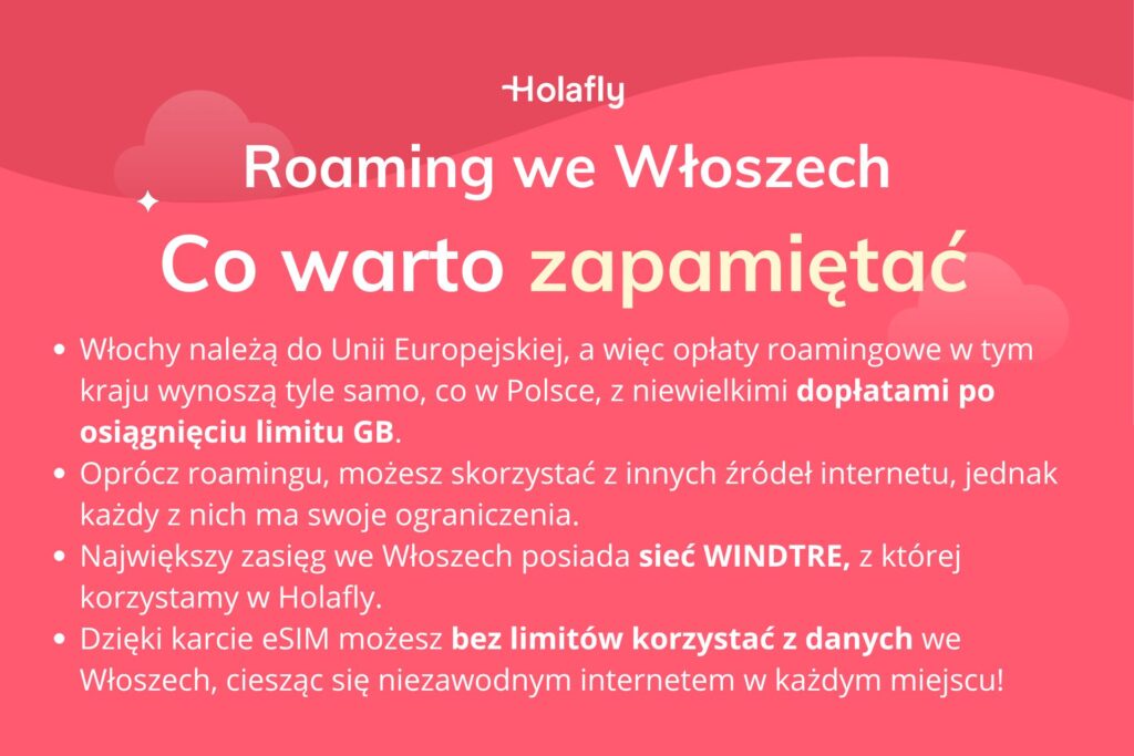Infografika: Roaming we Włoszech