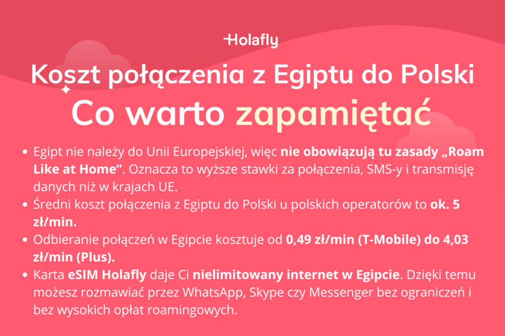 Ile kosztuje połączenie z Egiptu do Polski
