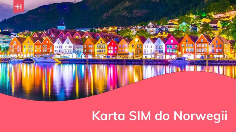 Nocny widok na norweską dzielnicę Bryggen