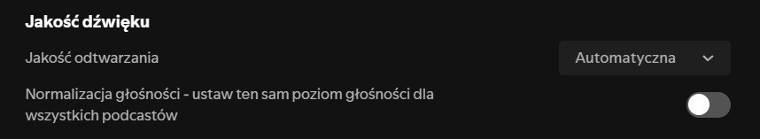 Jakość dźwięku Spotify
