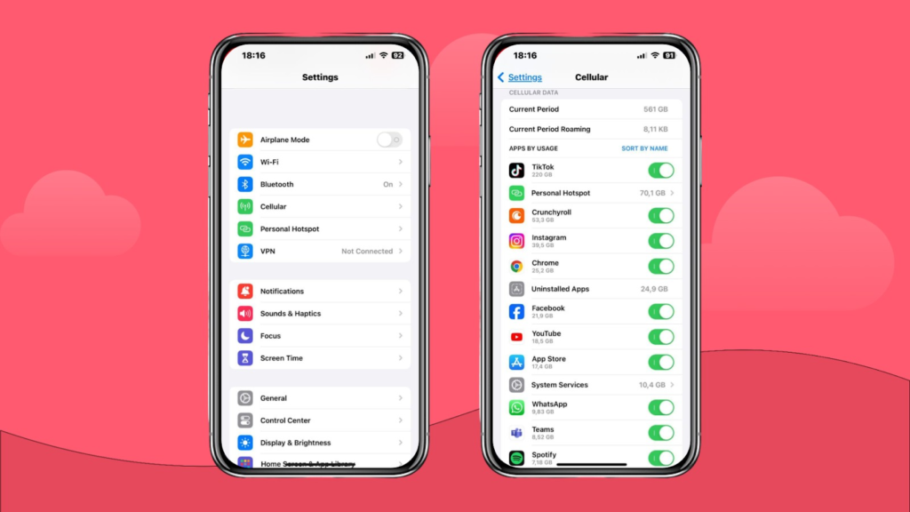 Jak sprawdzić zużycie danych przez TikToka na iPhonie