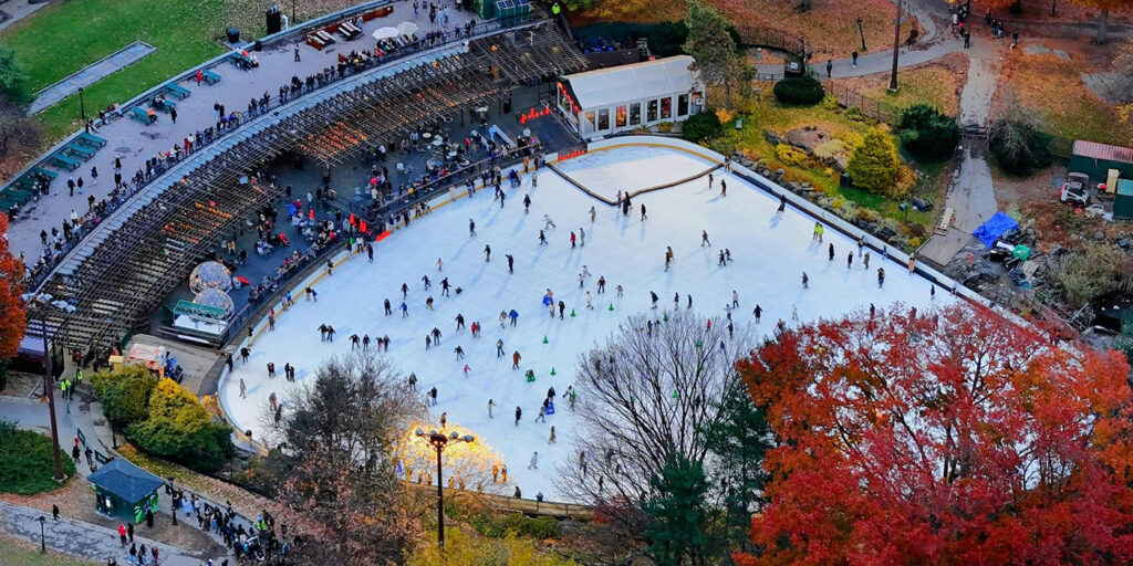 Lodowisko Wollman Rink w Central Parku.