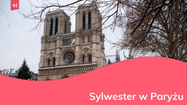 Katedra Notre Dame w zimie w Paryżu.