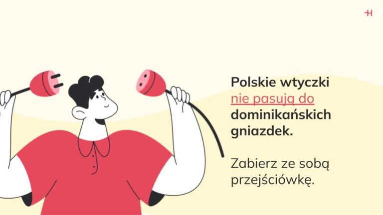 Polskie wtyczki nie pasują do dominikańskich gniazdek.