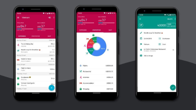 Zrzut ekranu aplikacji TravelSpend na iPhone.