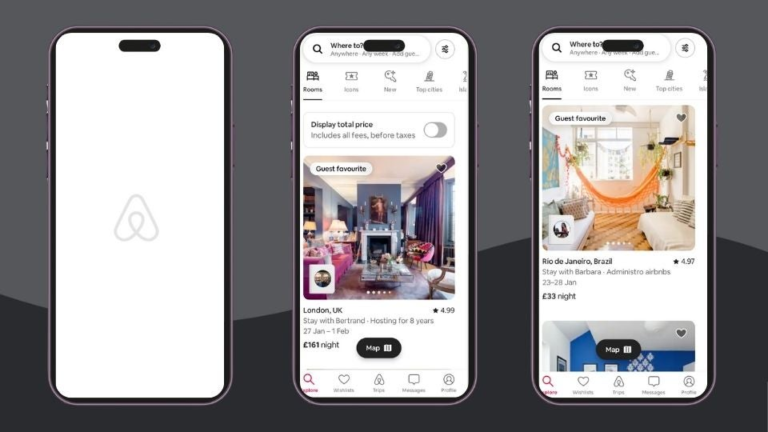 Zrzut ekranu aplikacji Airbnb na iPhone.